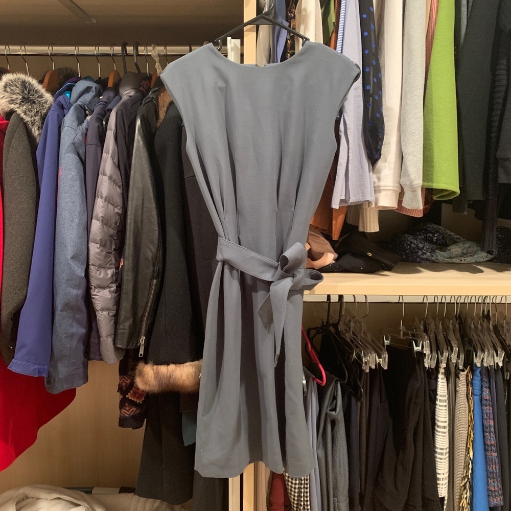 Brooks Brother gray mid-length work dress